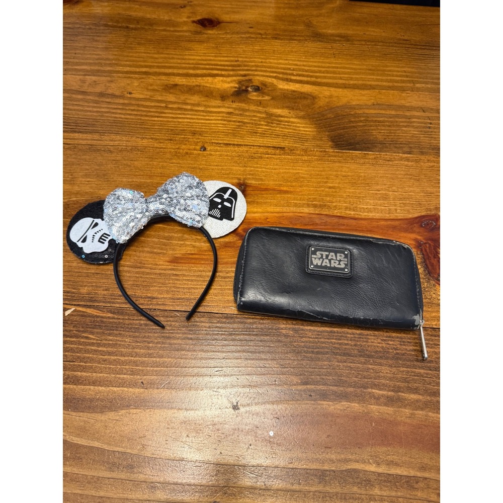 Loungefly Star Wars Wallet & Ears Set Black Stormtrooper Sequin Fair